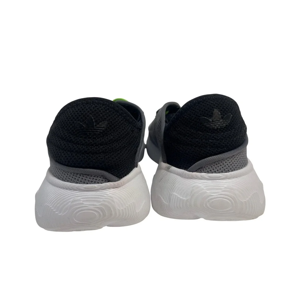 Adidas Ozelia Kids Shoes Size 2 Grey Black Lime Green‎ Sneakers FZ6074